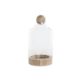 Vase Home ESPRIT Transparent Naturel Bois Verre 21 x 21 x 42 cm