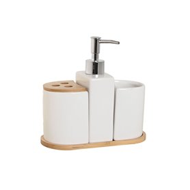 Ensemble de Bain Home ESPRIT Blanc Naturel Bambou Dolomite 19