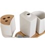 Ensemble de Bain Home ESPRIT Blanc Naturel Bambou Dolomite 19,5 x 10 x 19 cm