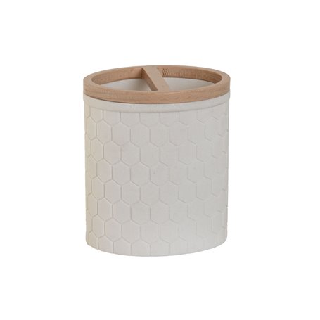 Verre Home ESPRIT Blanc Naturel Résine Bambou 9