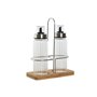 Ensemble salière et poivrier Home ESPRIT Transparent Naturel Bambou Verre 18