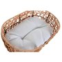 Lit pour animal domestique Home ESPRIT Blanc Marron Clair Métal rotin synthétique 50 x 35 x 14 cm (2 Pièces)