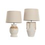 Lampe de bureau Home ESPRIT Beige Naturel Céramique 50 W 220 V 28 x 28 x 47 cm (2 Unités)