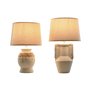 Lampe de bureau Home ESPRIT Beige Naturel Céramique 50 W 220 V 28 x 28 x 47 cm (2 Unités)