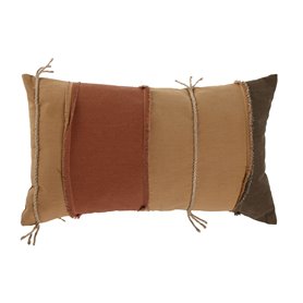 Coussin Home ESPRIT Marron Moutarde Terre cuite Patchwork Boho 50 x 30 cm