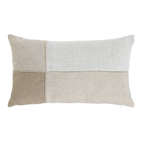 Coussin Home ESPRIT Blanc Beige Patchwork Cottage 50 x 30 cm