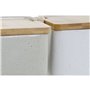 Salière avec couvercle Home ESPRIT Blanc Beige Naturel Bambou Dolomite 15 x 12 x 11 cm (2 Unités)