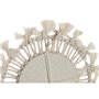 Ensemble de miroirs Home ESPRIT Blanc Verre Macramé Boho 20 x 1 x 20 cm (3 Pièces)