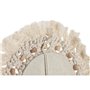 Miroir mural Home ESPRIT Blanc Verre Macramé Boho 20 x 1 x 20 cm (3 Pièces)