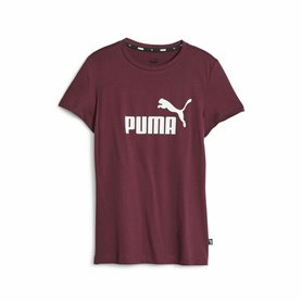 T shirt à manches courtes Enfant Puma Ess Logo Bordeaux