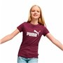 T shirt à manches courtes Enfant Puma Ess Logo Bordeaux