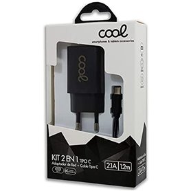 Chargeur mural Cool Kit 2 en 1 Noir