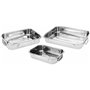 Lot de plateaux pour aliments Excellent Houseware a12402130 Acier inoxydable 27 x 20 x 6 cm 31 x 23 x 6 cm 36 x 27 x 6 cm (3 Uni