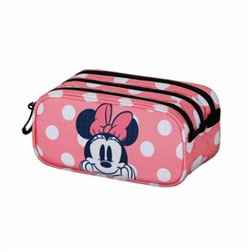 Trousse Fourre-Tout Triple Minnie Mouse Karactermania Rose