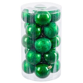 Boules de Noël Vert Plastique 6 x 6 x 6 cm (20 Unités)