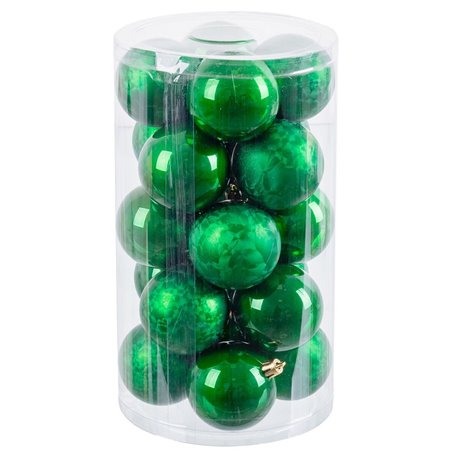 Boules de Noël Vert Plastique 6 x 6 x 6 cm (20 Unités)