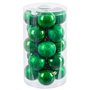 Boules de Noël Vert Plastique 6 x 6 x 6 cm (20 Unités)