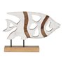Sculpture Blanc Beige Bois de manguier 45