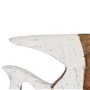 Sculpture Blanc Beige Bois de manguier 45,5 x 9 x 32,5 cm Poisson