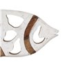 Sculpture Blanc Beige Bois de manguier 45,5 x 9 x 32,5 cm Poisson