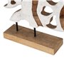 Sculpture Blanc Beige Bois de manguier 45,5 x 9 x 32,5 cm Poisson