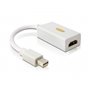 DeLOCK Adapter mini Displayport / HDMI FM mini Displayport 20-pin M HDMI 19-pin FM Blanc