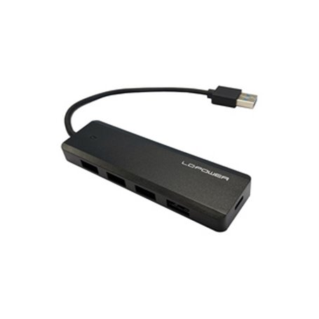 LC-Power LC-HUB-U3-4-V2 hub & concentrateur USB 3.2 Gen 1 (3.1 Gen 1) Type-A 5 Mbit/s Noir