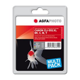 AgfaPhoto APCCLI551XLSET cartouche d'encre 4 pièce(s) Noir