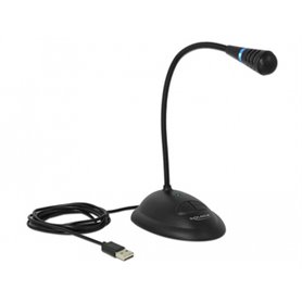 DeLOCK 65871 microphone Noir Microphone de PC