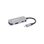 Manhattan 190299 station d'accueil Avec fil USB 3.2 Gen 1 (3.1 Gen 1) Type-C Argent