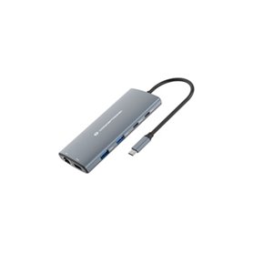 Conceptronic DONN06G station d'accueil Avec fil USB 3.2 Gen 1 (3.1 Gen 1) Type-C Gris