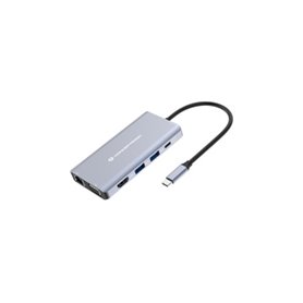 Conceptronic DONN20G station d'accueil Avec fil USB 3.2 Gen 1 (3.1 Gen 1) Type-C Gris