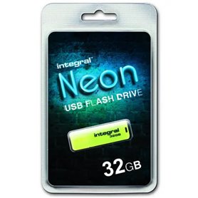 Integral 32GB USB2.0 DRIVE NEON YELLOW lecteur USB flash 32 Go USB Type-A 2.0 Jaune