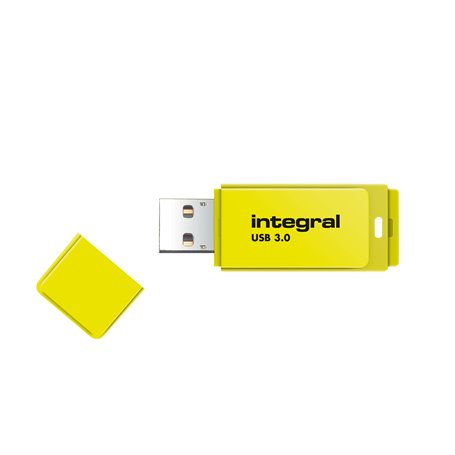 Integral 32GB USB3.0 DRIVE NEON YELLOW UP TO R-100 W-30 MBS lecteur USB flash 32 Go USB Type-A 3.2 Gen 1 (3.1 Gen 1) Jaune