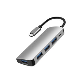 Hub USB C 5 ports 4 ports USB 3.1 gen 2  + 1 port USB C - Ports USB A = transfer