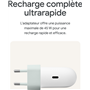 Chargeur maison USB C 45W Blanc Google