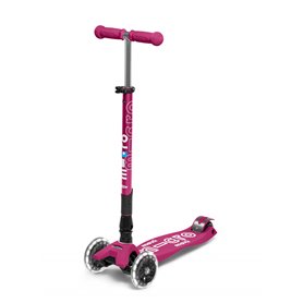 Trottinette  Maxi Micro Deluxe Pliable LED - Baie Rouge