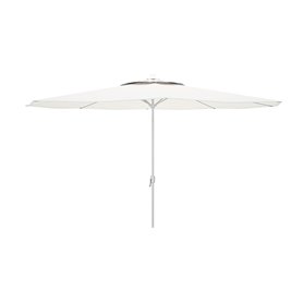 Marbueno Parasol Acier 8 Baleines D270 cm Polyester Blanc Jardin, Piscine et Terrasse 10187