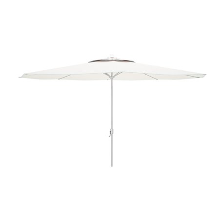 Marbueno Parasol Acier 8 Baleines D270 cm Polyester Blanc Jardin, Piscine et Terrasse 10187