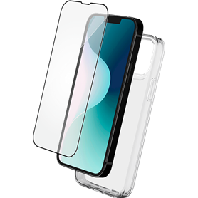 Pack iPhone 16 Pro Accessoires Coque Transparente + Verre trempé + SmartFrame - 60% verre recyclé Bigben