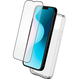 Pack iPhone 16 Plus Accessoires Coque Transparente + Verre trempé + SmartFrame - 60% verre recyclé Bigben