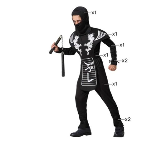 Déguisement pour Enfants Multicouleur Ninja