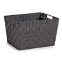 Panier Noir Tissu 25 x 20 x 35 cm (12 Unités)