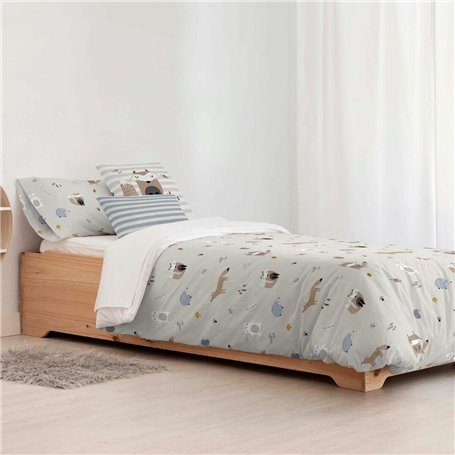 Housse de Couette Kids&Cotton Kenai Small Beige 175 Fils 180 x 220 cm 180 x 240 cm