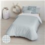 Housse de Couette Kids&Cotton Vichy Bleu 175 Fils 155 x 220 cm