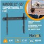 Support Mural TV NANOOK - Ultra Plat - 32-55 Pouces - pour télés LCD et (O)LED - Noir