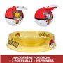 Arene Pokémon et 2 Toupies - BANDAI - JW4403 - Pikachu vs Mewtwo