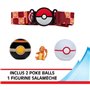 Ceinture - BANDAI - Pokémon Clip N' Go - 1 ceinture, 2 Poké Balls et 1 figurine Salameche 5 cm