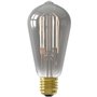 Ampoule LED E27 - CALEX - SMART ST64 - Filament droit - 7 W - 400 lm - 1800 K - Intensité variable - Smokey