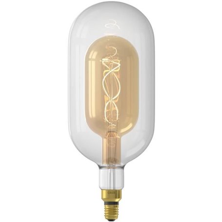 Ampoule LED E27 - CALEX - DECO XXL SUNDSVALL - Filament simple spirale - 3W - 240 lm - 2200 K - Transparent / Or blanc chaud